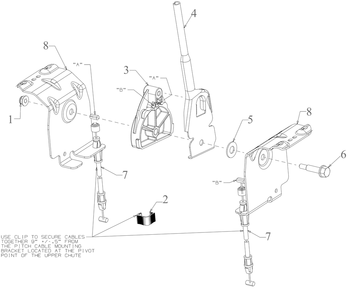 Chute Control Assembly Diagram and Parts List for 3X26-INCH (31AH5DVAB56)(2023) Cub Cadet Snow Blower